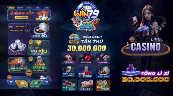 Hướng dẫn chơi casino online tại Win79